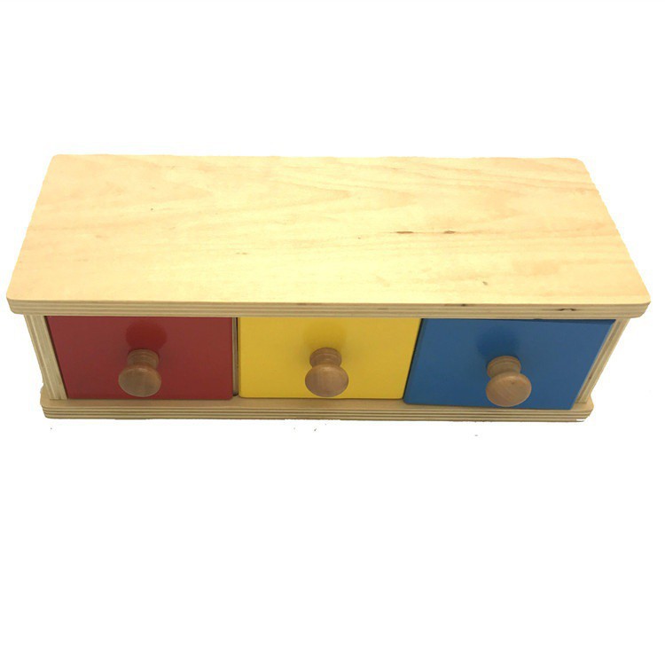 MS13 - Hộp màu 3 ngăn - Giáo cụ Montessori 0-3 tuổi