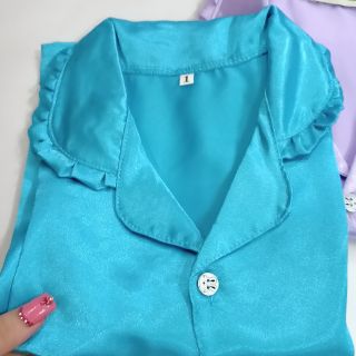 Bộ bijama lụa dài freesize đến 55kg ( ảnh thật)