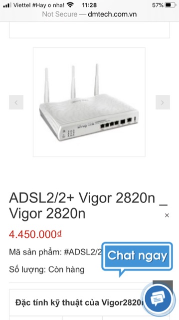 Bộ định tuyến wifi Draytek Vigor 2820n