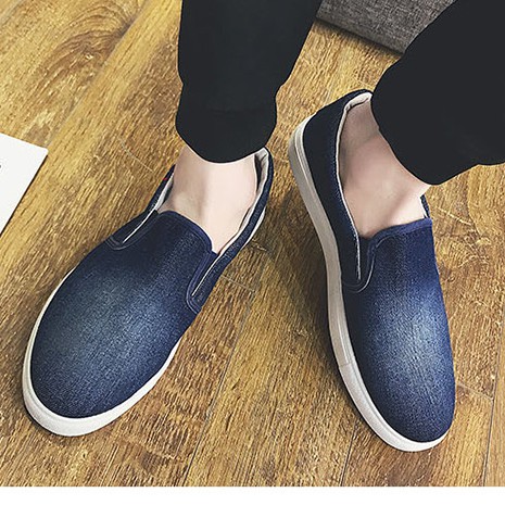 Giày Lười Vải jean Nam phong cách hàn quốc SPIO A034 xanh | BigBuy360 - bigbuy360.vn