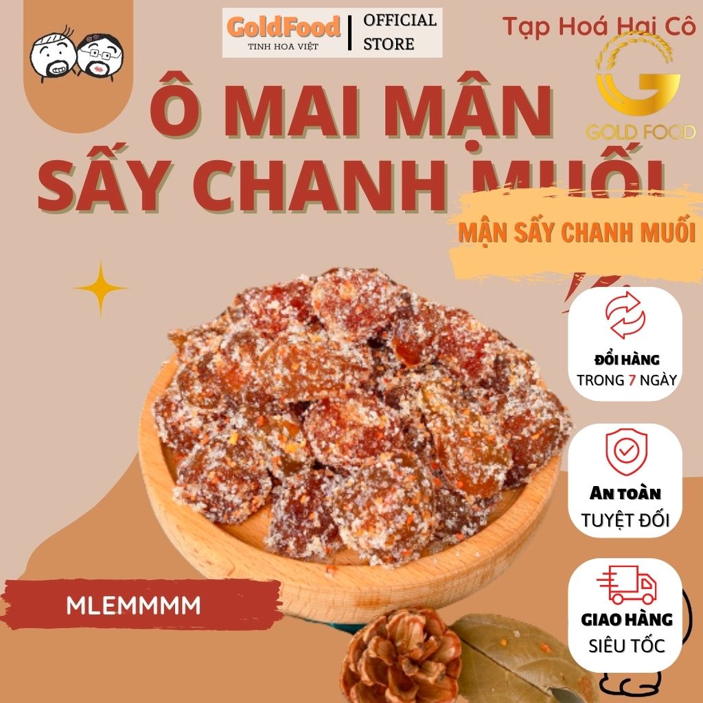 Mận sấy chanh muối thơm ngon đặc sản Miền Bắc GoldFood Chính Hãng