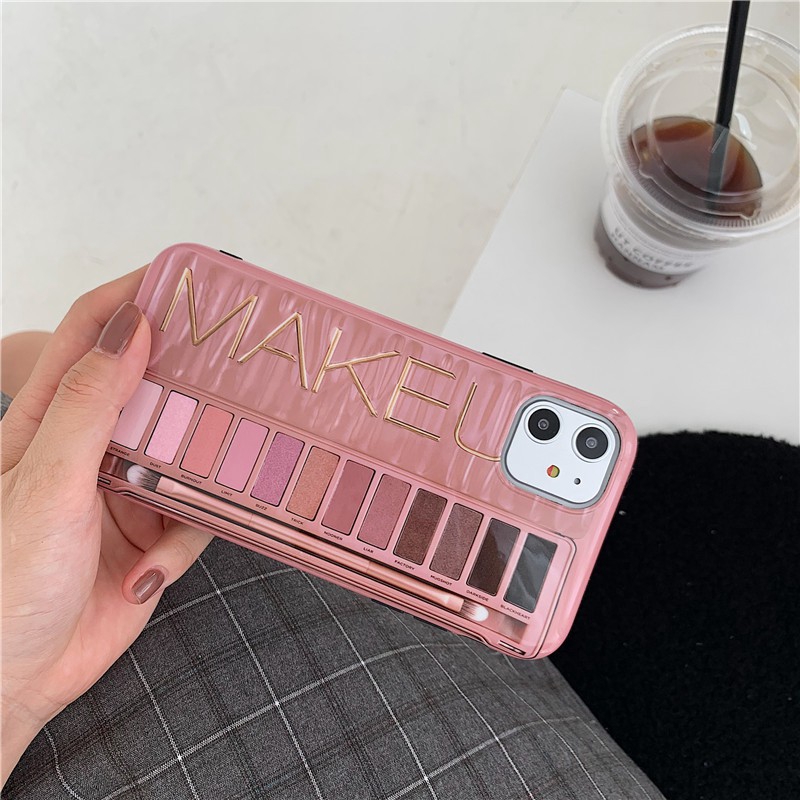 Glam Makeup Fashion Eye Color Palette Eyeshadow Box New Phone Case For Apple iphone 11 pro Max 8 7 6 6S Plus X XS MAX