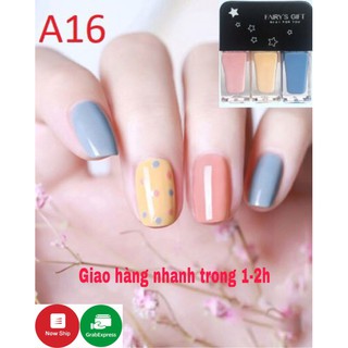 [Rẻ nhất] [Giá xưởng] [Hàng chính hãng] Set 3 chai sơn SANIYA màu kẹo - Nước sơn năng động mẫu mới 2021