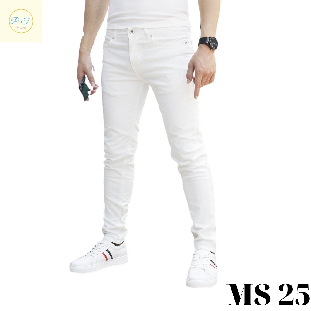 Quần jean nam màu đen trơn không rách gối chất bò cao cấp co dãn 4 chiều đẹp from dáng rin skinny YuMy JM20
