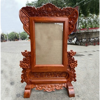 Khung ảnh thờ hoa mai,khung hình thờ mai gỗ gõ 2 cỡ ảnh 21x31 và 25x35 - bảo hành đổi trả