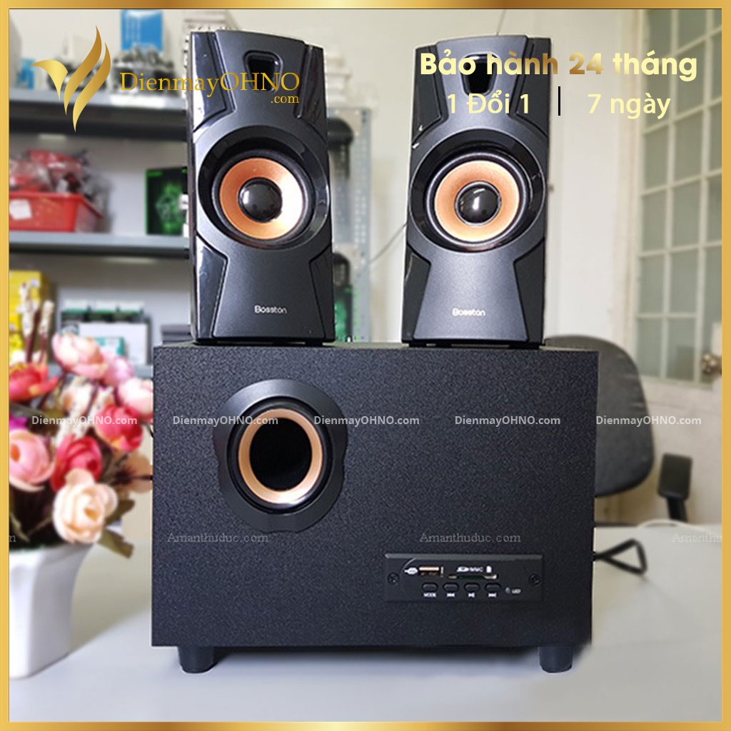 Loa Máy Tính Để Bàn Bluetooth 2 1 BOSSTON T3500 Led RGB Loa Vi Tính Mini PC Laptop Chính Hãng Bass Mạnh Công Suất Lớn