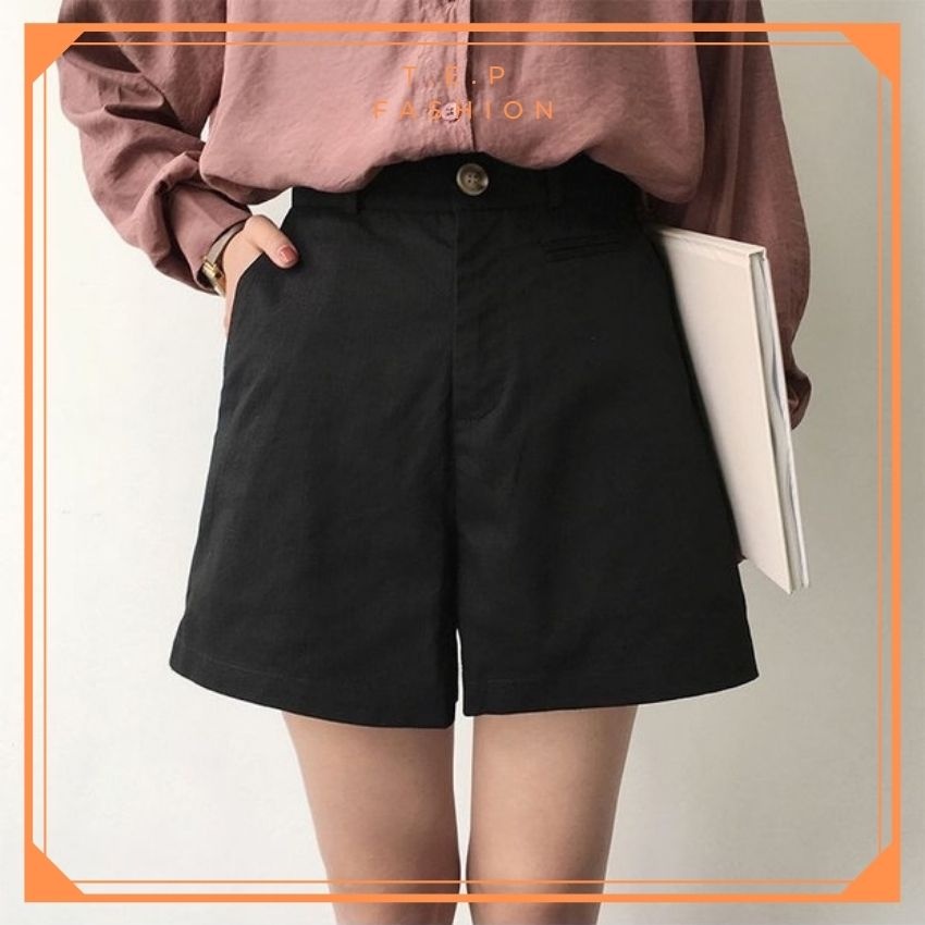 Quần Short Kaki Lưng Cao Túi Cơi  Tep Fashion - QS005 | BigBuy360 - bigbuy360.vn