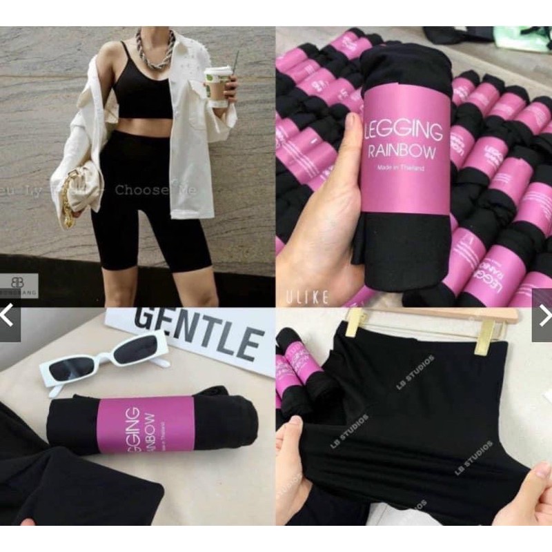 Combo 3 Quần cotton leging lửng mặc váy hoặc tập gym có bigsize