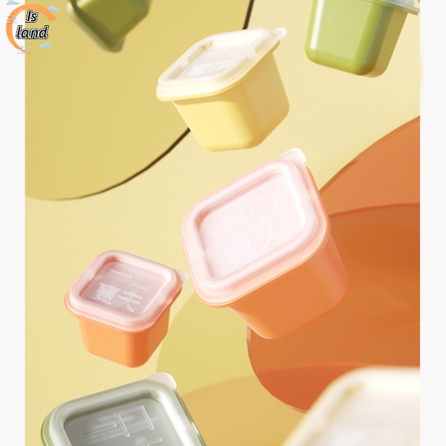 Bộ 6 Khuôn Silicone Làm Đá Viên Hình Vuông Có Nắp Trong Suốt Tiện Dụng