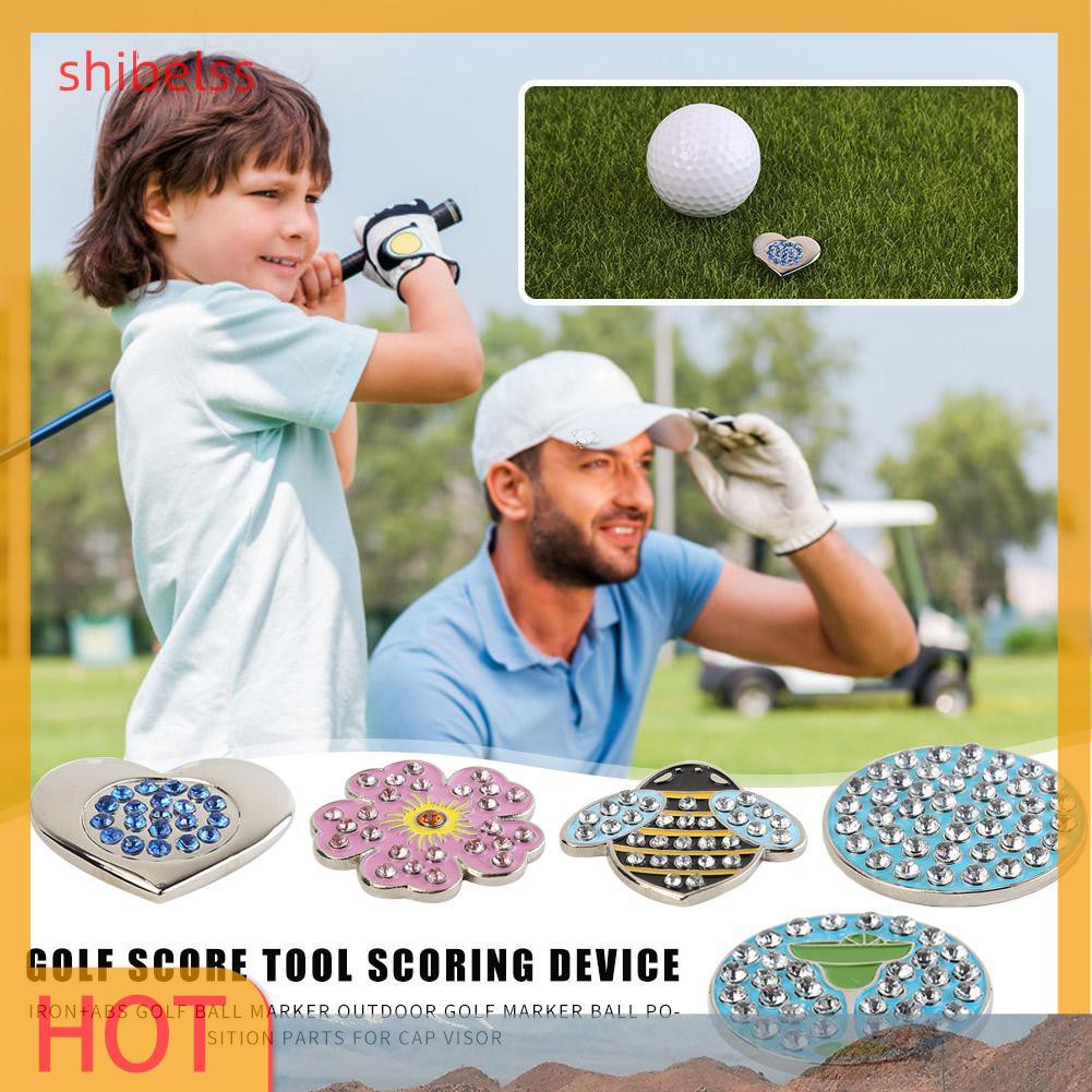 （ʚshibelss）Golf Ball Marker Iron+ABS Outdoor Golf Marker Ball Position Accessories