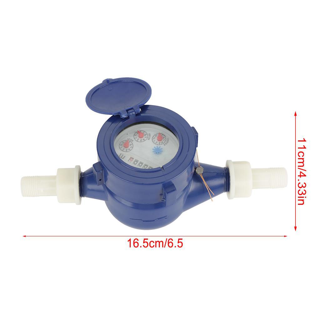 Đồng hồ nước, công tơ nước bằng nhựa ABS cao cấp loại 15mm dùng cho hệ thống đo lường lưu lượng nước