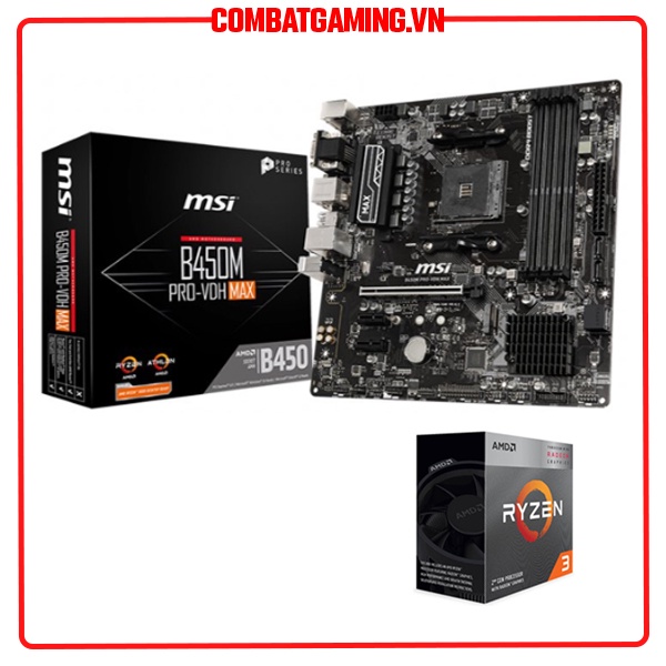 Combo Máy Tính Cpu Ryzen 3 3200G + Main ASRock/MSI/ASUS