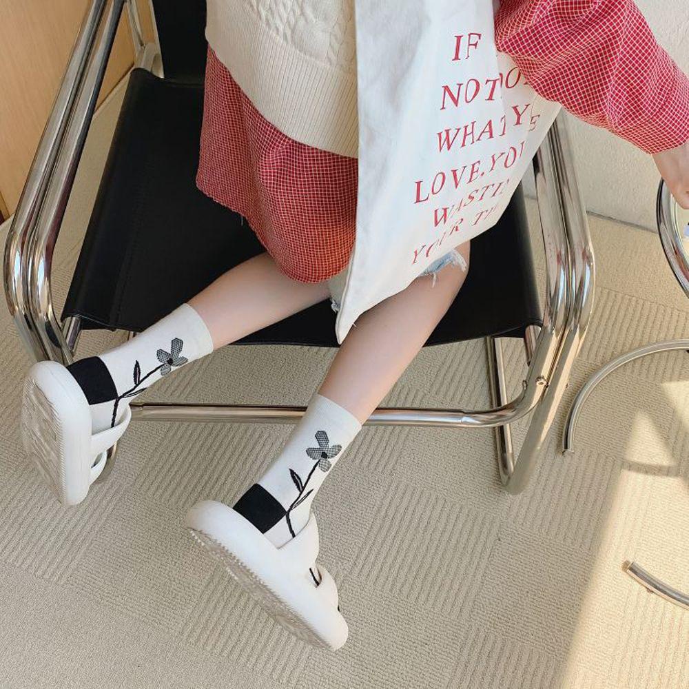 Đôi Vớ Co Giãn Họa Tiết Hoa Thời Trang Harajuku Dành Cho Nữ