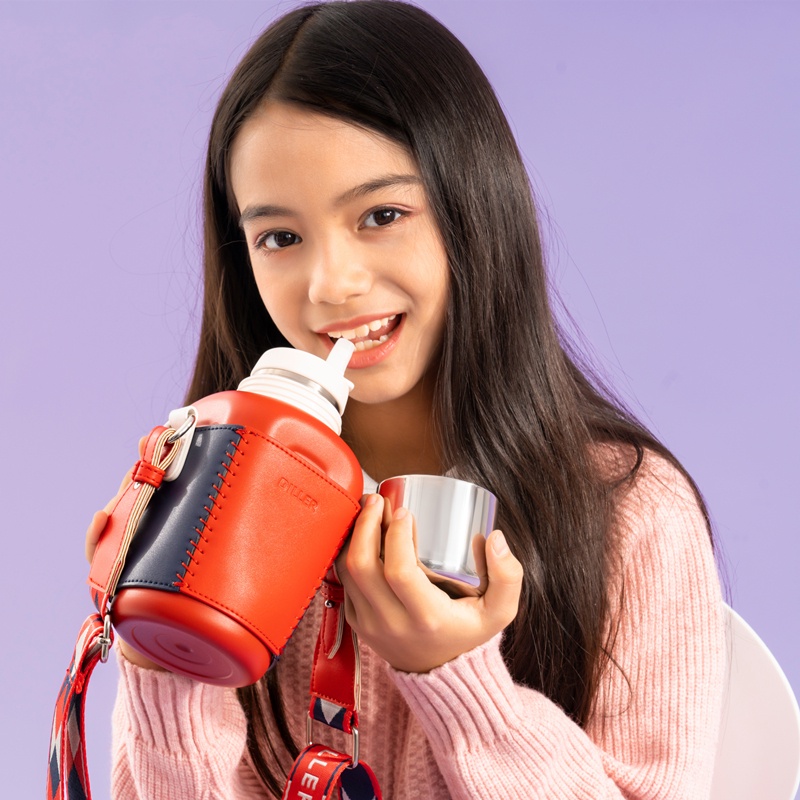 Bình Nước Giữ Nhiệt Bằng Thép Không Gỉ SUS316 Kèm Ống Hút (420ml / 570ml) MLH9077