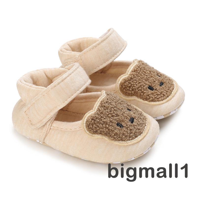 Bigmall-giày Chống Trượt Thoáng Khí Hình Gấu/Thỏ Hoạt Hình Cho Bé 0-12 Tháng Tuổi