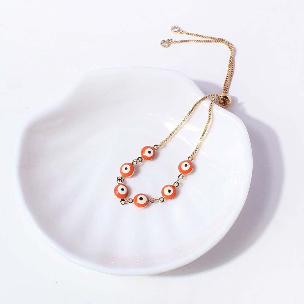 RALPH Vòng Tay Dây Xích Kim Loại Mặt Kính Xanh Dương Nhiều Màu Sắc May Mắn Phong Cách Thổ Nhĩ Kỳ Cho Nam