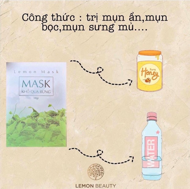 BỘT KHỔ QUA RỪNG LEMON MASK HANDMADE