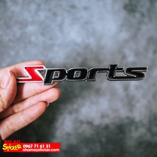 Sticker hình dán metal sport 3d