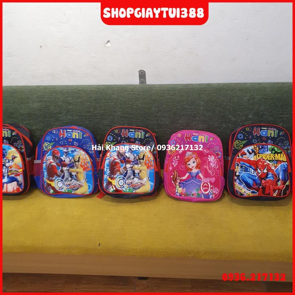 Balo cho bé trai bé gái,balo mầm non từ 1-4 tuổi hình siêu nhân, công chúa
