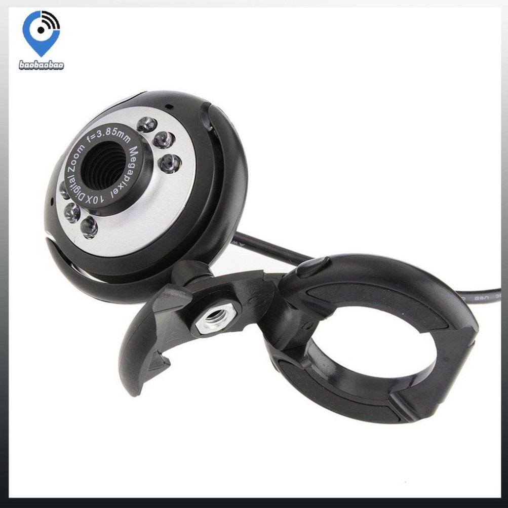 🍀(Bảo hành 06 tháng) Webcam Kẹp mini có mic 6 led dùng cho máy tính có tích hợp mic và đèn Led trợ sáng-Webcam để bàn | BigBuy360 - bigbuy360.vn