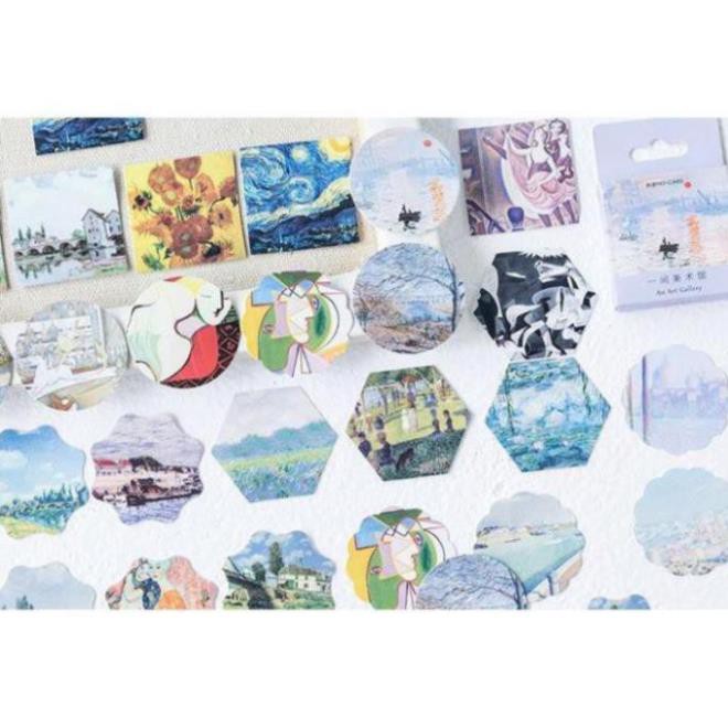 Bộ 46 Sticker Tranh Nghệ Thuật Đẹp E54