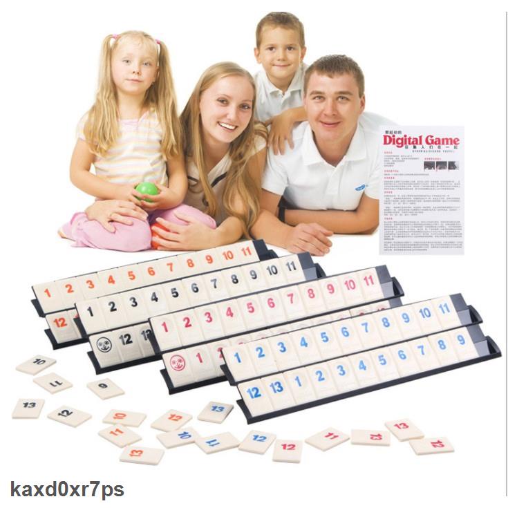 xịn Board game Rummikub | Bộ trò chơi Rummy Mạt chược Israel với bảng số nhựa digital game