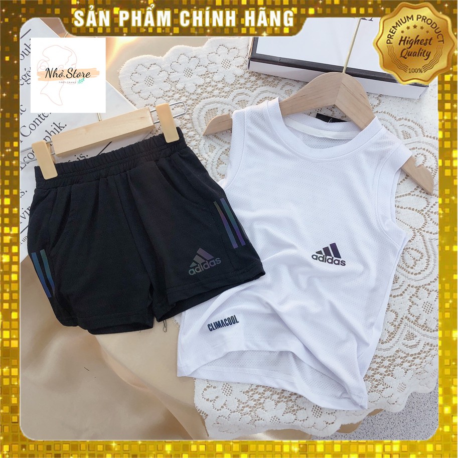 Bộ Thể Thao Adidas Đồ Bộ Bé Trai Chất Cotton Lưới Thông Hơi Mát  Logo Phát Quang BT008