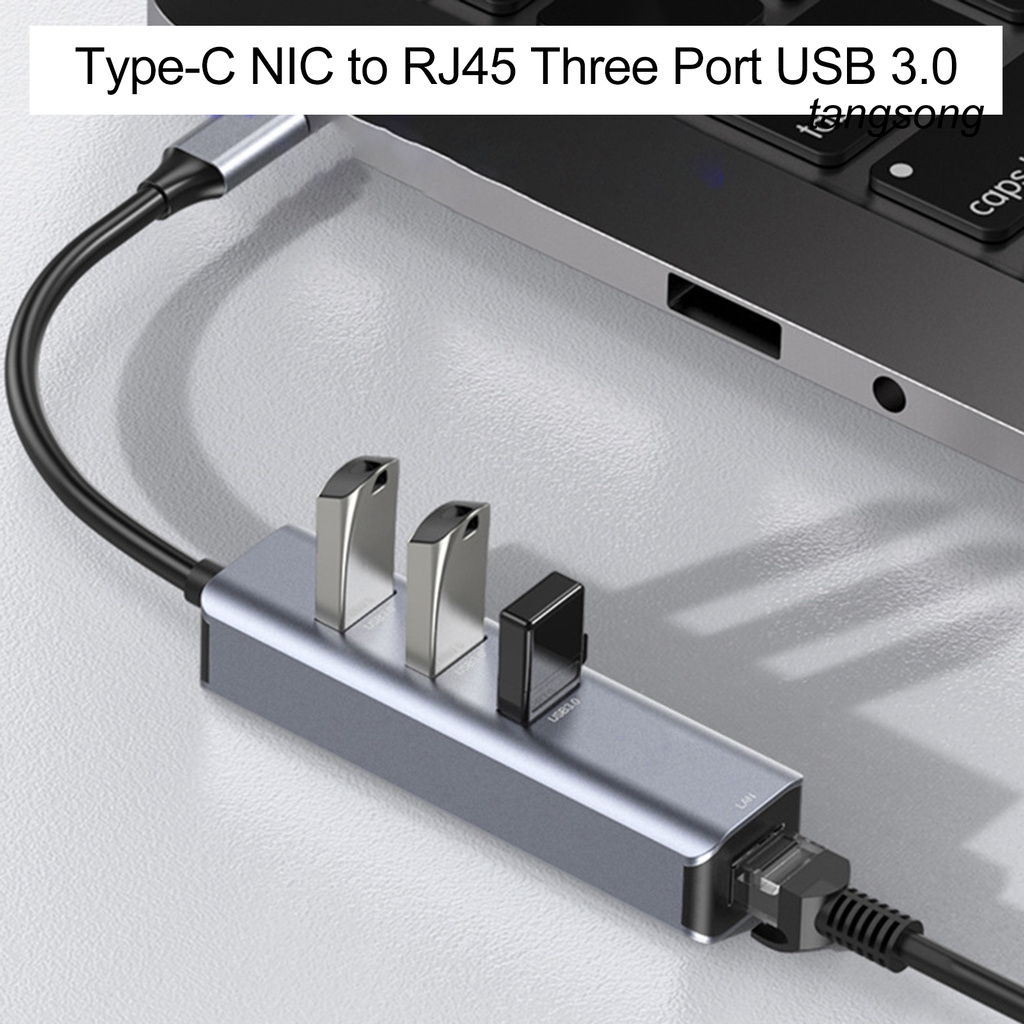 Bộ Chia 3 Cổng Usb 3.0 Type C Sang Rj45 Gigabit Ethernet Cho Macbook