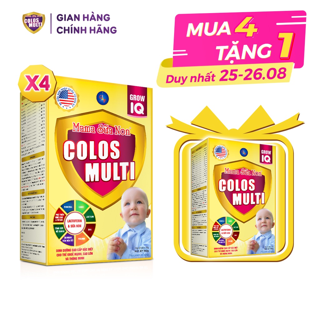 [Mua 4 tặng 1] Combo 4 hộp Sữa bột Colosmulti các loại hộp 350g - 450g