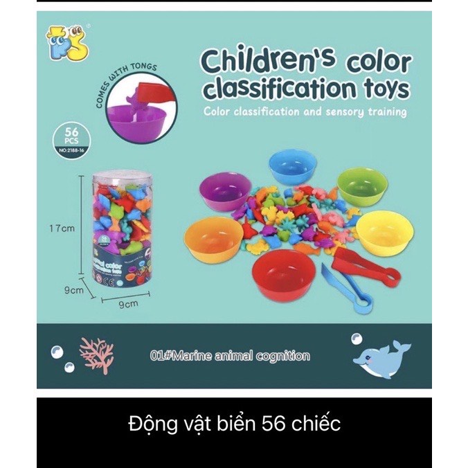 Đồ chơi gắp thú ⚡ SALE KHỦNG ⚡ Trò chơi phân loại màu sắc Montessori giáo dục sớm cho bé
