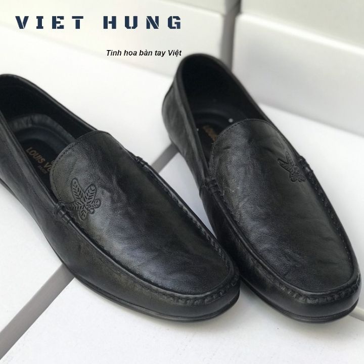 Giày Mọi Nam Da Bò - M202 Đen