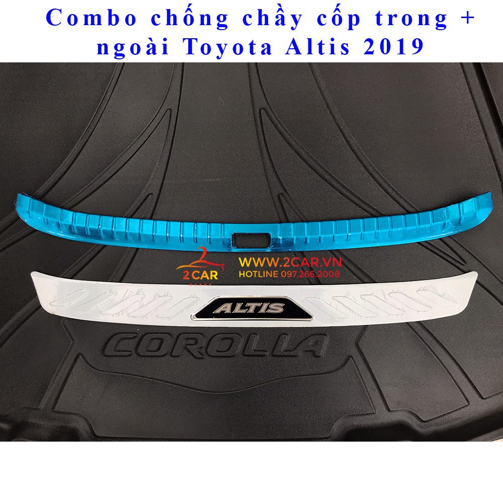 Combo ôp chống trầy cốp trong + ngoài xe Toyota Altis 2016 -2020