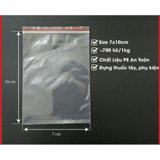 Túi Zip Zipper Chỉ Đỏ dùng đựng thực phẩm - Túi trữ sữa - 7x10cm, 10x15cm, 25x35cm