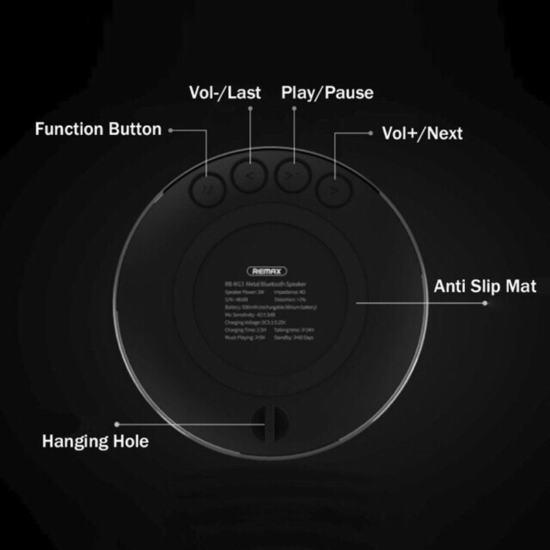 Loa Bluetooth remax RB M13 nhỏ gọn âm bass nhỏ cho âm thanh lơn hàng chính hãng