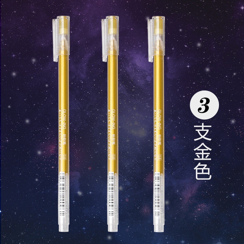 Bộ 3 Bút Mực Gel Mực Trắng Thiết Kế Độc Đáo Tiện Dụng Cho Học Sinh