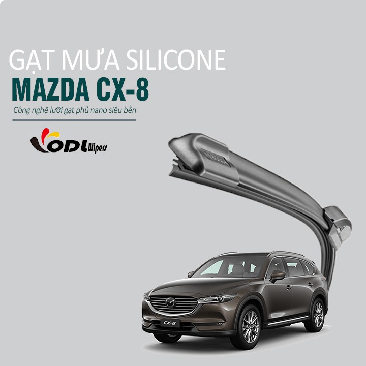 Gạt Mưa Mazda CX8 Gạt Mưa Thân Mềm Lưỡi Silicone Phủ Nano Siêu Sạch