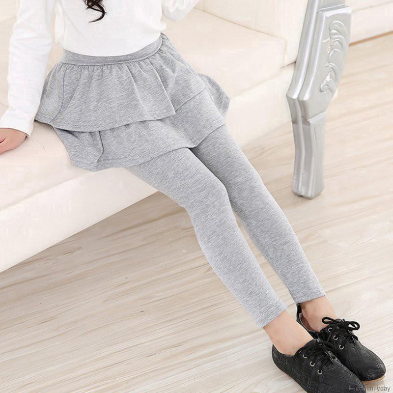 Quần legging phối chân váy xòe xinh xắn dành cho bé gái