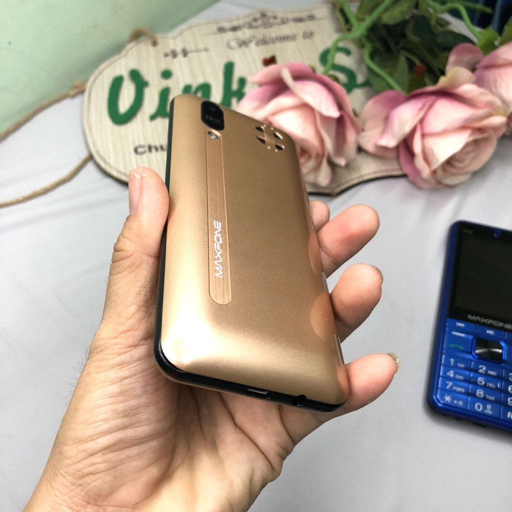 ĐIỆN THOẠI PHỔ THÔNG MAXFONE V12 V13 4 SIM  KIỂU DÁNG N7000 FULLBOX