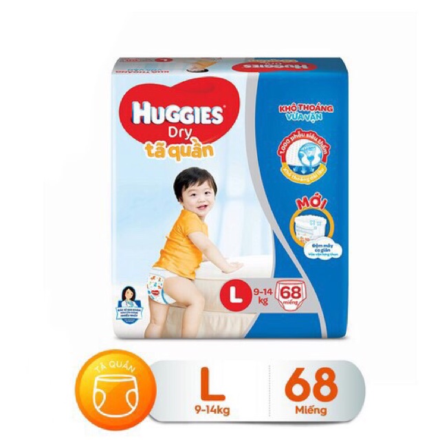 [Hang chính hãng] Tả quần huggies đệm mây co giãn đủ size M74/L68/XL62/XXL56