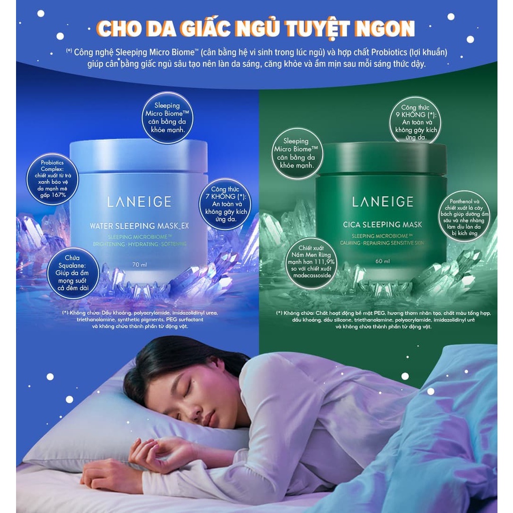 (💥MẪU MỚI NHẤT 2020 - DATE 2023 💥) Mặt nạ ngủ dưỡng ẩm Laneige Water Sleeping Mask 70ml