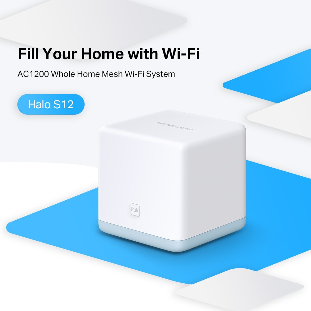 Hệ Thống Wifi Mesh MERCUSYS Halo S12 Chuẩn AC1200 Dành Cho Gia Đình | WebRaoVat - webraovat.net.vn