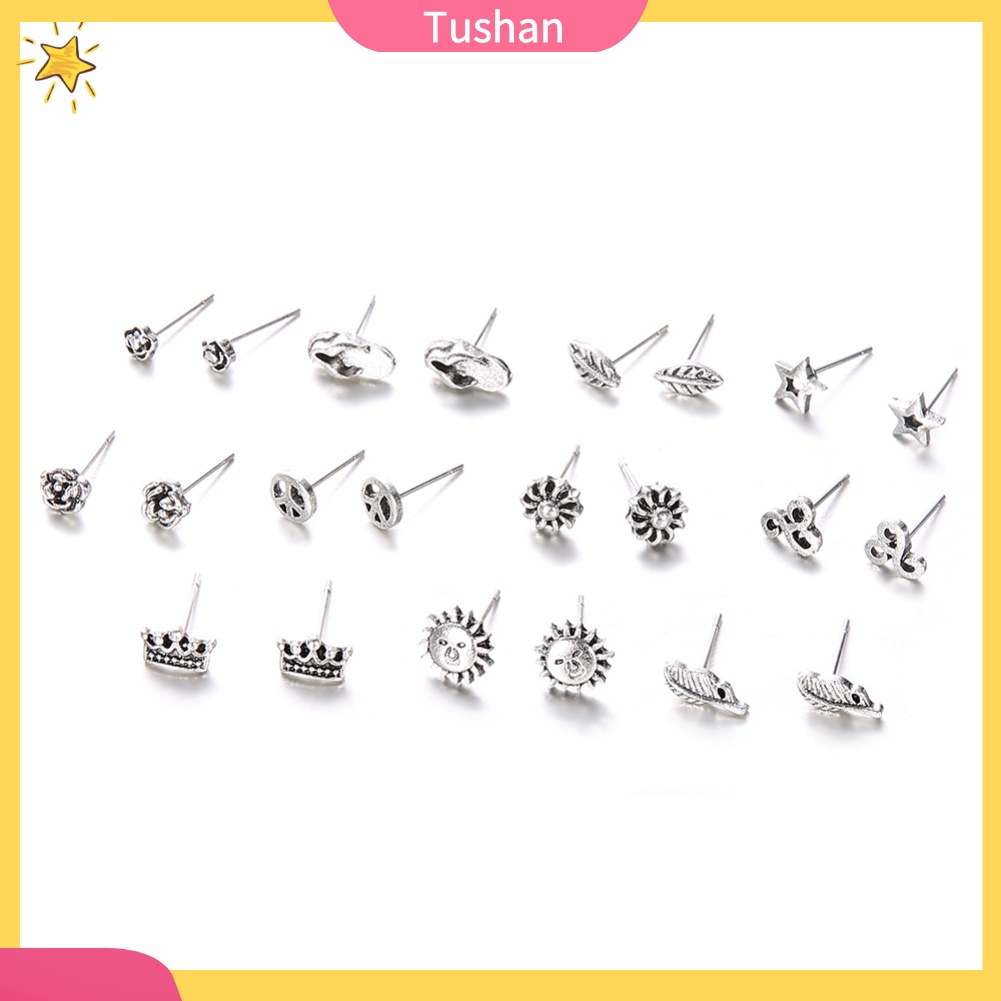 Set 11 đôi khuyên tai phong cách Bohemian cổ điển dành cho nữ