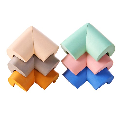 Set 4 Miếng Mút Xốp Bọc Cạnh Bàn Mềm Chặn Góc Bàn An Toàn Cho Bé Kèm Keo Dán