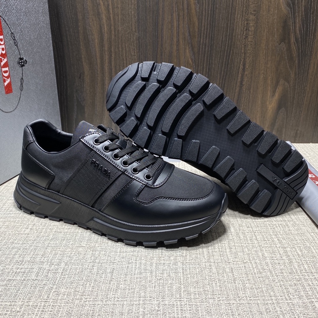 Giày thể thao nam da thật thời trang cao cấp Prada phong cách cá tính, thời thượng