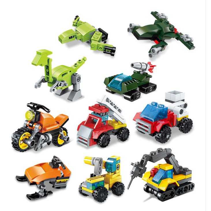 ĐỒ CHƠI LẮP RÁP KIỂU LEGO 10 MÔ HÌNH XẾP HÌNH ENLIGHTEN 2102 (BÁN LẺ TỪNG MÔ HÌNH)