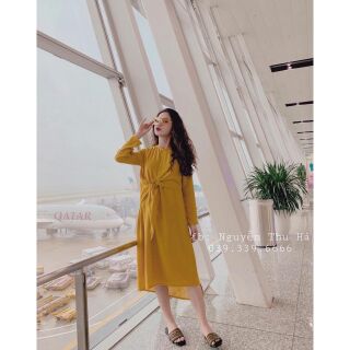 Đầm xuông cột nơ eo. Hàng thiết kế chuyên sỉ