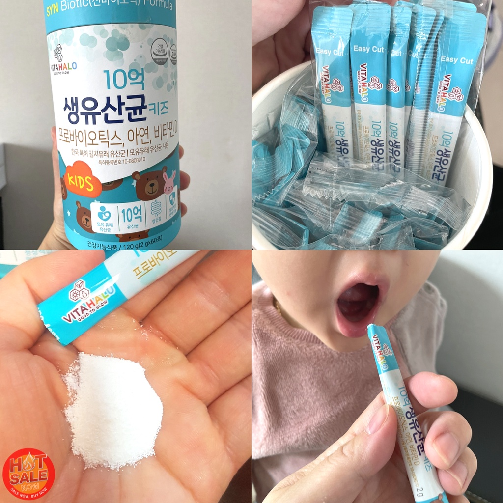 Probiotic lợi khuẩn cho trẻ em VitaHalo Hàn Quốc – 60 gói