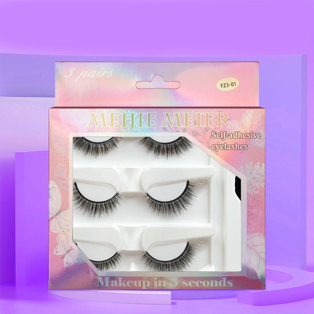 Cặp Lông Mi Giả Mềm Mại Tạo Hiệu Ứng 3D Tự Nhiên Kèm Nhíp Tiện Lợi Dành Cho Trang Điểm