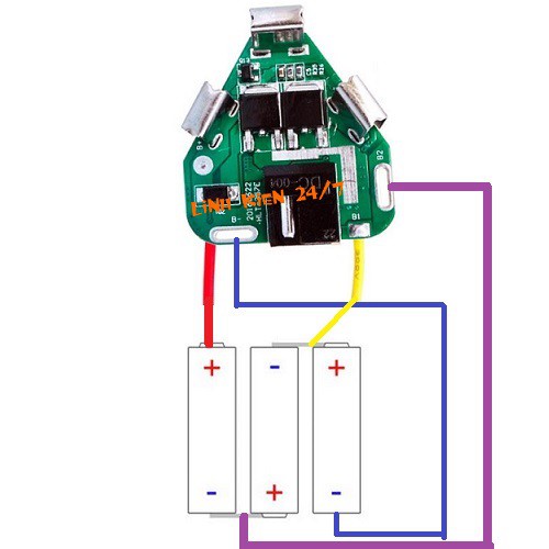 Mạch Sạc Và Bảo Vệ Pin 3S 12V 10A - Chế Pin Máy Khoan