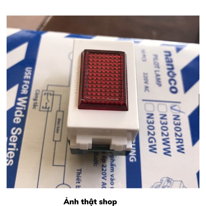 Hạt đèn báo nanoco, hạt báo đèn điện - Panasonic N302RW - Bảo hành chính hãng